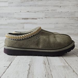 Ugg Mens Tasman Olive Green Moccasin Casual Lounge Suede Shoes size 10